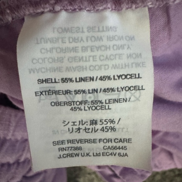 Point Sur Purple Linen Blend Pull On Pants Size 14 - Picture 4 of 4